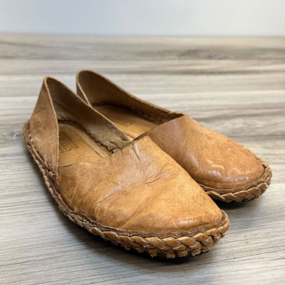 Mohinders Handmade Leather Slip On Tan Women’s Size 6 - Picture 1 of 10